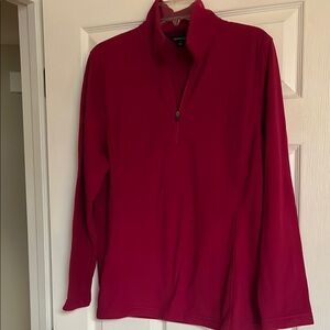 Lands' End Red Quarter-Zip Pullover